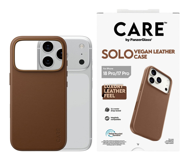 PanzerGlass CARE™ Solo Vegan Leather do iPhone 18 Pro / 17 Pro Brown - 1604020 - zdjęcie 3